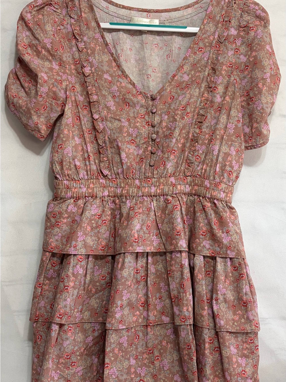 LoveShackFancy Roth Dress Pink Small